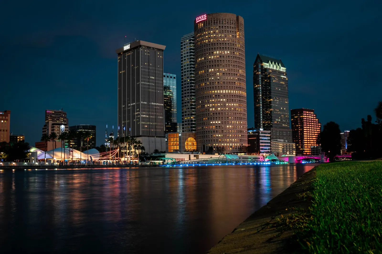 Downtown Tampa office towers along the river
